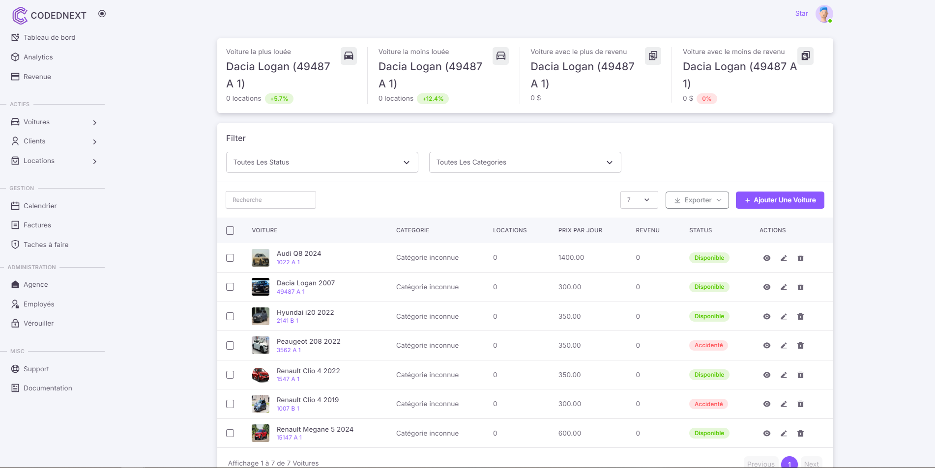 hero dashboard